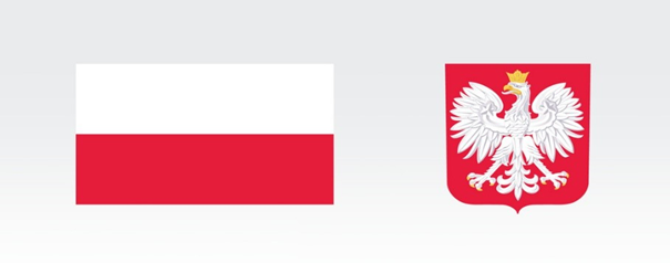 Logo flaga i godło Polski
