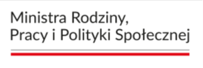 logo z napisem Ministra Rodziny, Pracy i Polityki Społecznej